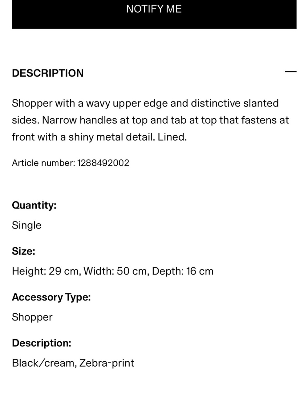H&M Zebra Shopper - Picture 16 of 16